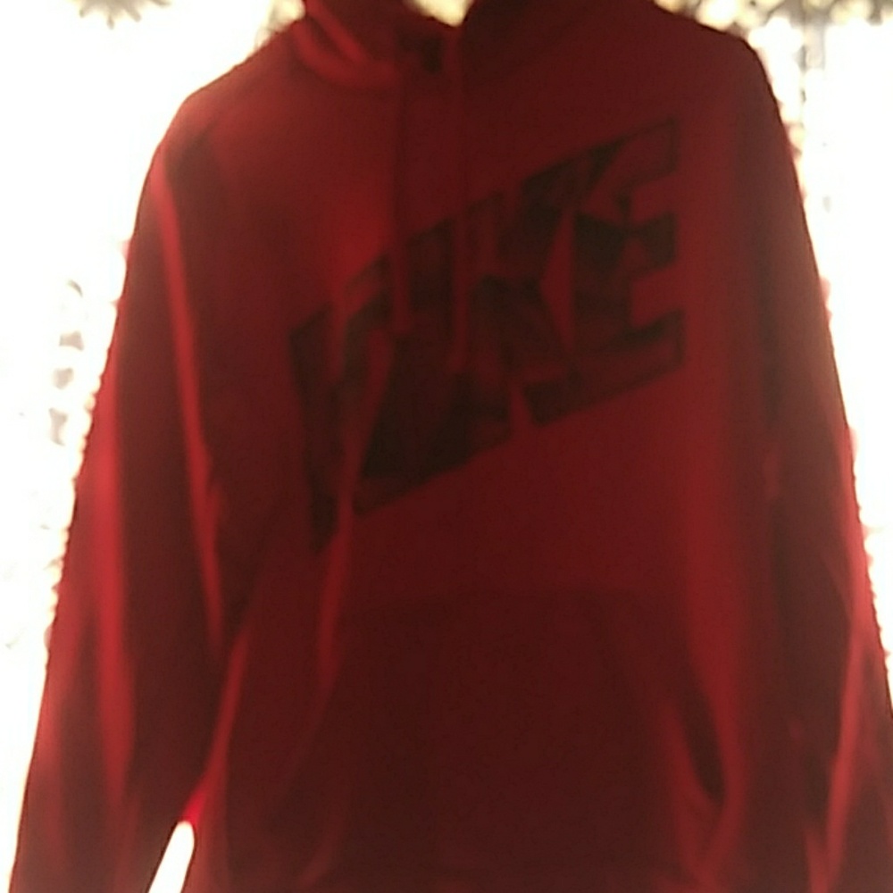 Red Nike hoodie